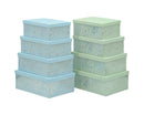 Bulk 2 Silver Foiled Floral Gift Box set18 43x34x16cm 2 Asst Cols