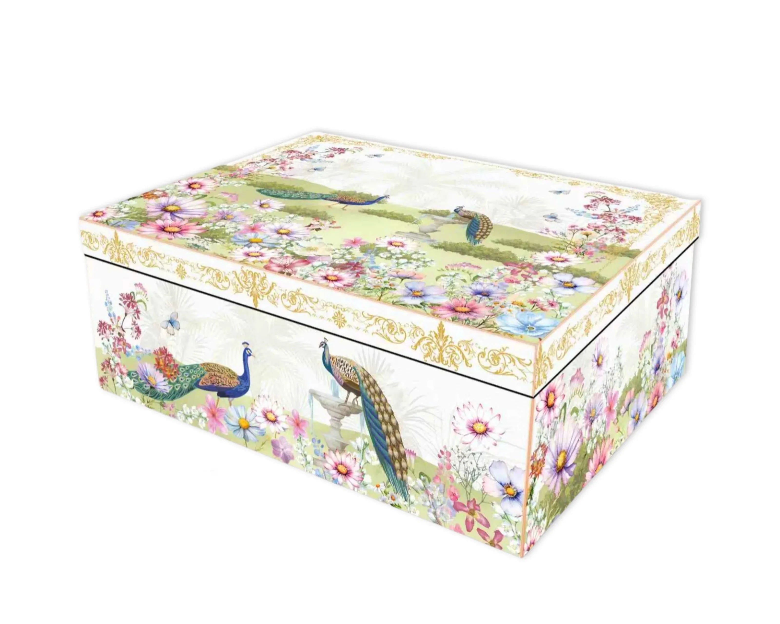Bulk 2 Royal Peacock Garden Gift Box Set 18 43x34x16cm