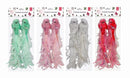 Bulk 24 Xmas Feather & Sequins Bird W Clip pk2 17x3.5x4cm 4 Asst