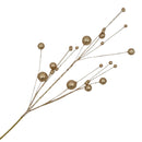 Bulk 12 Xmas Gold Glitter Berry Pick 90cm