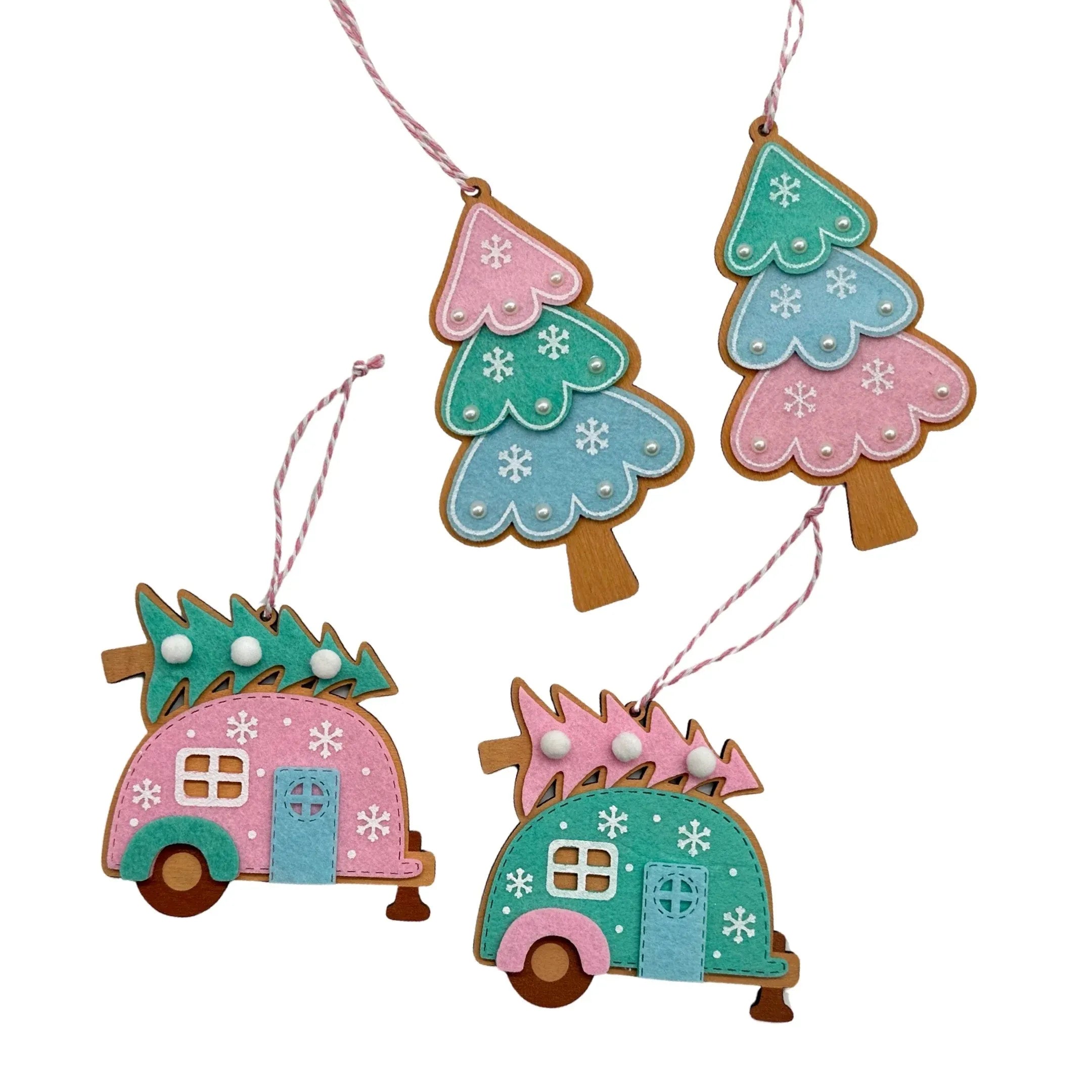 Bulk 24 Xmas Peppermint Tree/car Hanger 12.4x7.3cm 10.6x10.6cm 2 Ast