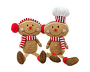 Bulk 8 Xmas Gingerbread Plush Sitting W Long Legs 48-55cmh 2 Asst