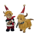 Xmas Festive Singing Yak 38-43cmh 2 Asst