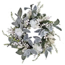 Xmas White Hydrangea & Berry Wreath 55cm
