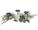 Xmas White Hydrangea & Berry Centerpiece 62cm