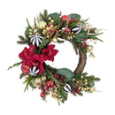 Xmas Amaryllis Glow Wreath Moon Shape 60cm