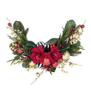 Xmas Amaryllis Glow Half Wreath 60cm