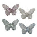 Bulk 48 Glitter Butterfly W Clip 14x9.5cm 4 Asst