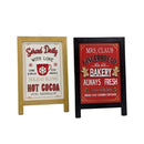 Bulk 12 Xmas Mdf Cafe Street Sign Deco 20x30cmh 2 Asst