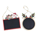 Bulk 24 Xmas Mdf Blackboard Hanger 17-18cm 2 Asst