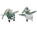 Bulk 12 Xmas Metal Airplane Hanger 9.5x14cm 2 Asst
