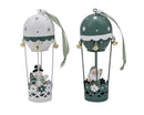 Bulk 12 Xmas Metal Air Balloon Hanger 6x5x16cm 2 Asst