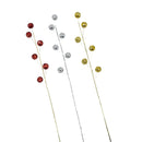 Bulk 24 Xmas Mirror Ball Pick 2cm Ball 3 Asst