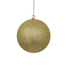 Bulk 8 Xmas Gold Glitter Ball Polystyrene Lrg 20cm