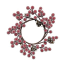 Bulk 24 Xmas Frosted Berry Wreath 24cm