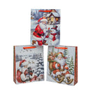 Winter Magic Santa Gift Bag Xlrg 42x31x12cm 3 Asst