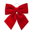Bulk 12 Xmas Velvet Red Bow W Hanging Ring Lrg 34cm