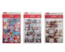 Bulk 36 Xmas Stickers Foiled pk32