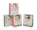 Bulk 48 Rich Foiled Traditional Xmas Bag Btl 36x12x10cm 4 Asst