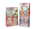 Bulk 48 Fairy & Dinosaur Xmas Bag Glitter Med 23x18x10cm 4 Asst