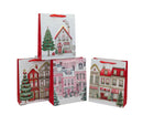 Bulk 48 Xmas Village Xmas Bag Lrg 32x26x12cm 4 Asst