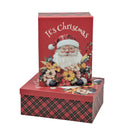 Bulk 2 Floral Vintage Xmas Gift Box Set 18 43x34x16cm