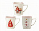 Bulk 24 Xmas Nordic Knit New Bone China Mug 380ml 3 Asst