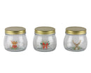 Bulk 24 The Xmas Icon Glass Jar 470ml 3 Asst