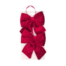 Bulk 24 Diamond & Velvet Red Bow pk2 12x13cm