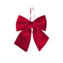 Bulk 24 Diamond & Velvet Red Bow 15x17cm