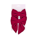 Xmas Burgundy Bow pk2 13x15cm