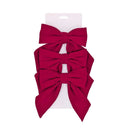 Xmas Burgundy Bow pk3 16x22cm