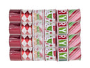 Bulk 24 Xmas Red & Green Elf Ribbon 6.3cmx3m 6 Asst