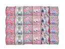 Bulk 24 Xmas Pink & Pastel Ribbon 6.3cmx3m 6 Asst
