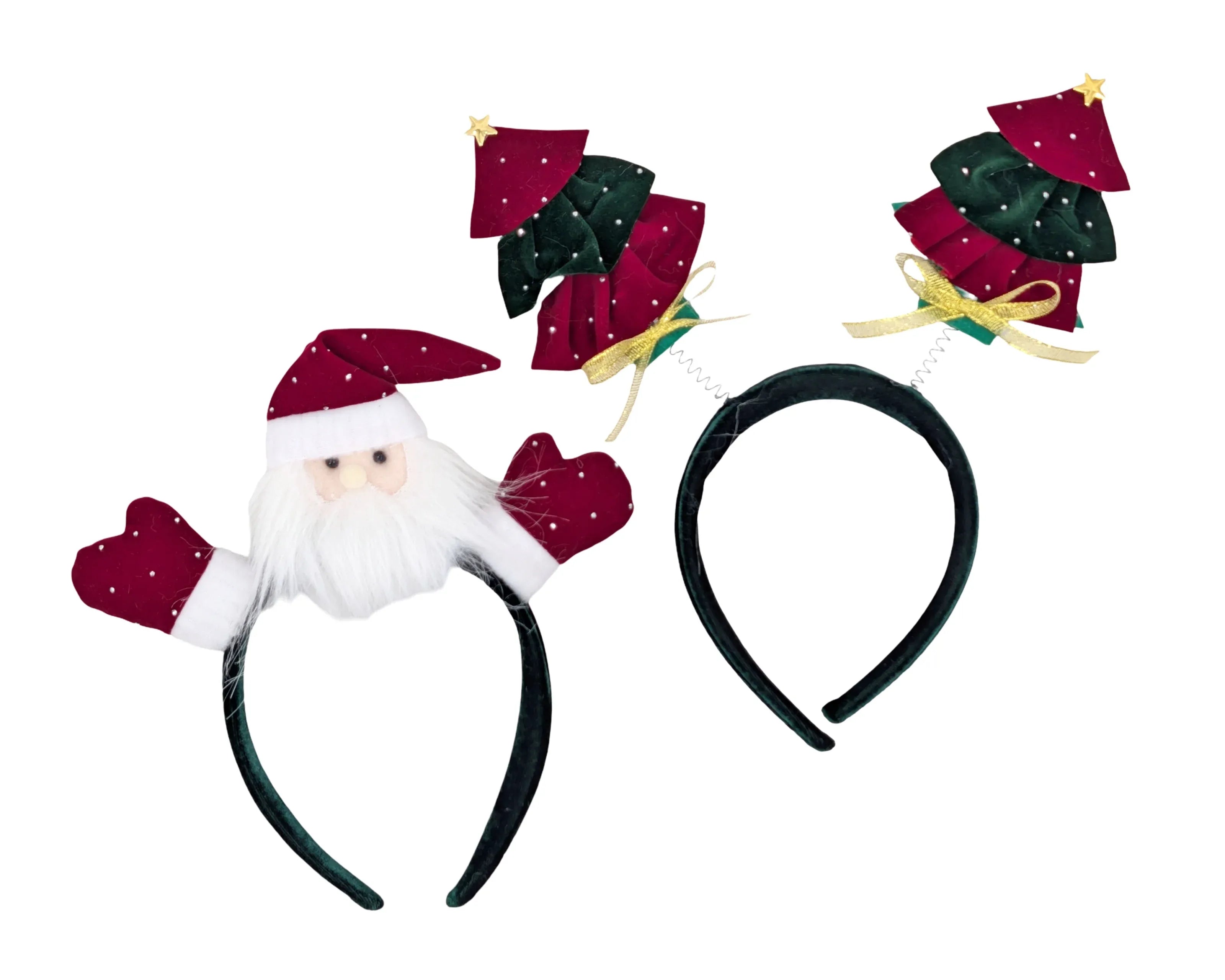 Bulk 24 Xmas Velvet Hair Band 20cm 2 Asst