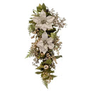 Bulk 4 Xmas Champagne Poinsettia Luxe Tears Drop 71cm
