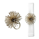 Bulk 12 Champagne Starburst Xmas Napking Ring 7cm