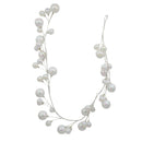 Bulk 4 Xmas White Bauble Garland 150cm
