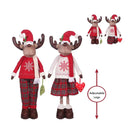 Bulk 4 Xmas Extendable Standing Deer 30x20x66-87cm 2 Asst