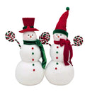 Bulk 2 The Velvet Christmas Snowman 49cm/53cm 2 Asst