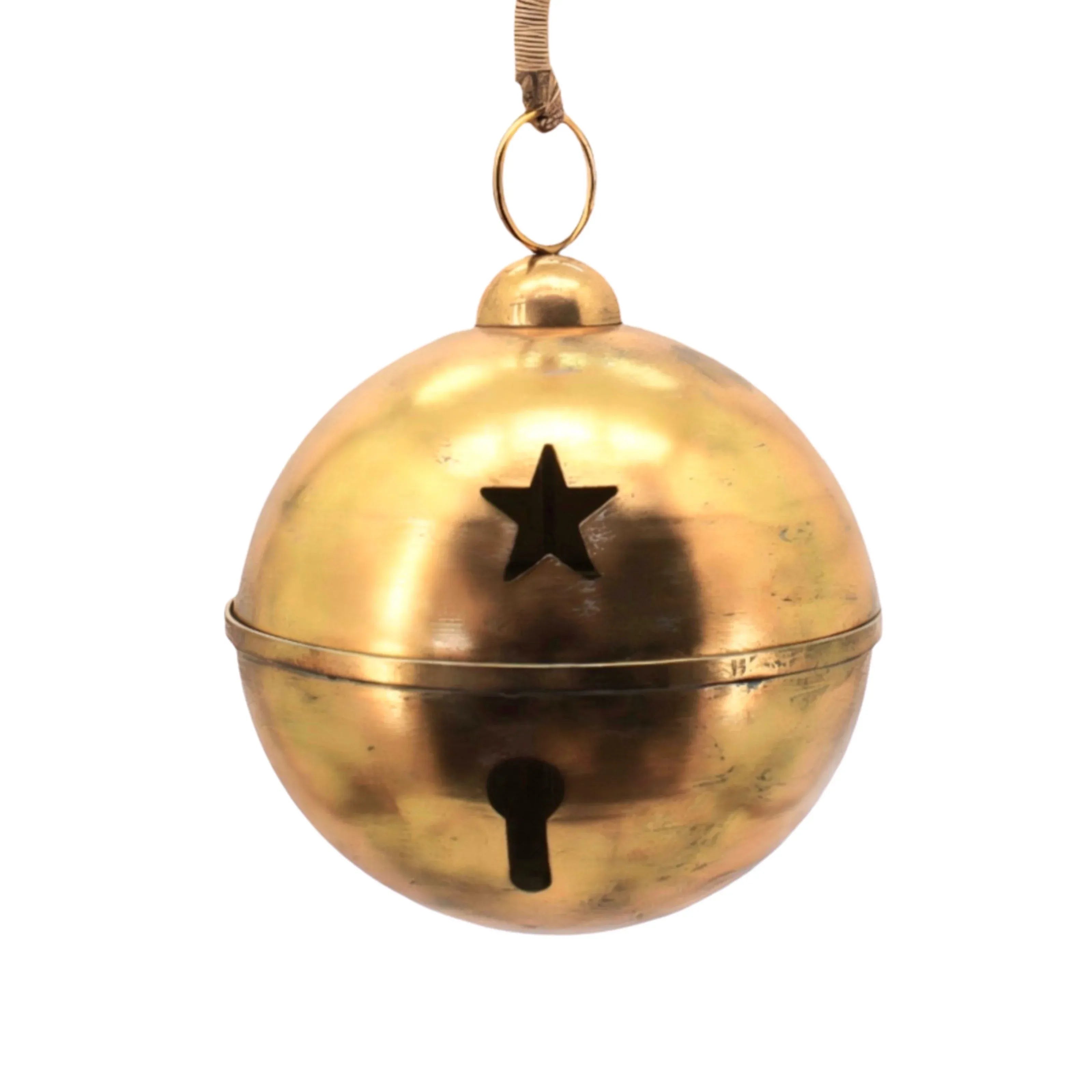 Antique Gold Metal Star Bell Xlrg 42x42x54.5cm