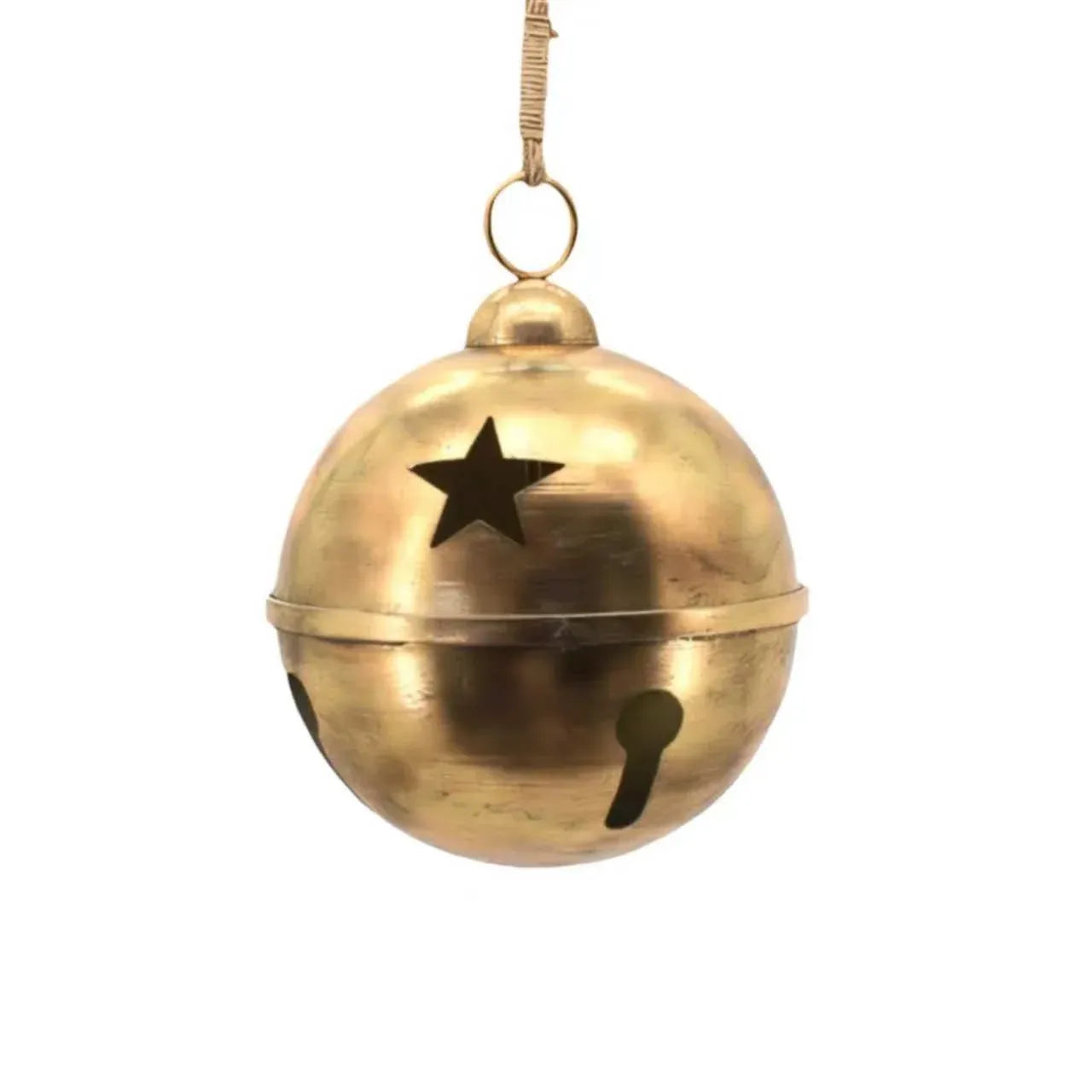 Bulk 4 Antique Gold Metal Star Bell Lrg 31x31x40cm