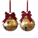 Bulk 12 Xmas Gold Bell Round 14x14x29cm 2 Asst