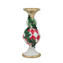 Bulk 4 Christmas Ball Candle Holder W Holly Leaf 12x12x30cm