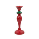 Bulk 6 Xmas Metal Red & Green Candle Holder 13.3x13.3x34.5cm