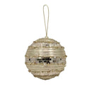 Bulk 12 Xmas Champagne Luxe Hanging Bauble 12cm