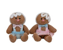 Bulk 12 Xmas Pastel Sitting Gingerbread Man 11x7x10cm 2 Asst