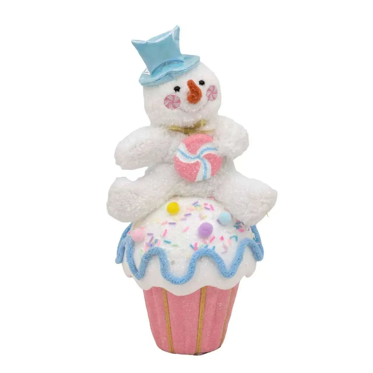Bulk 6 Xmas Pastel Cupcake Snowman 17x15x34cm