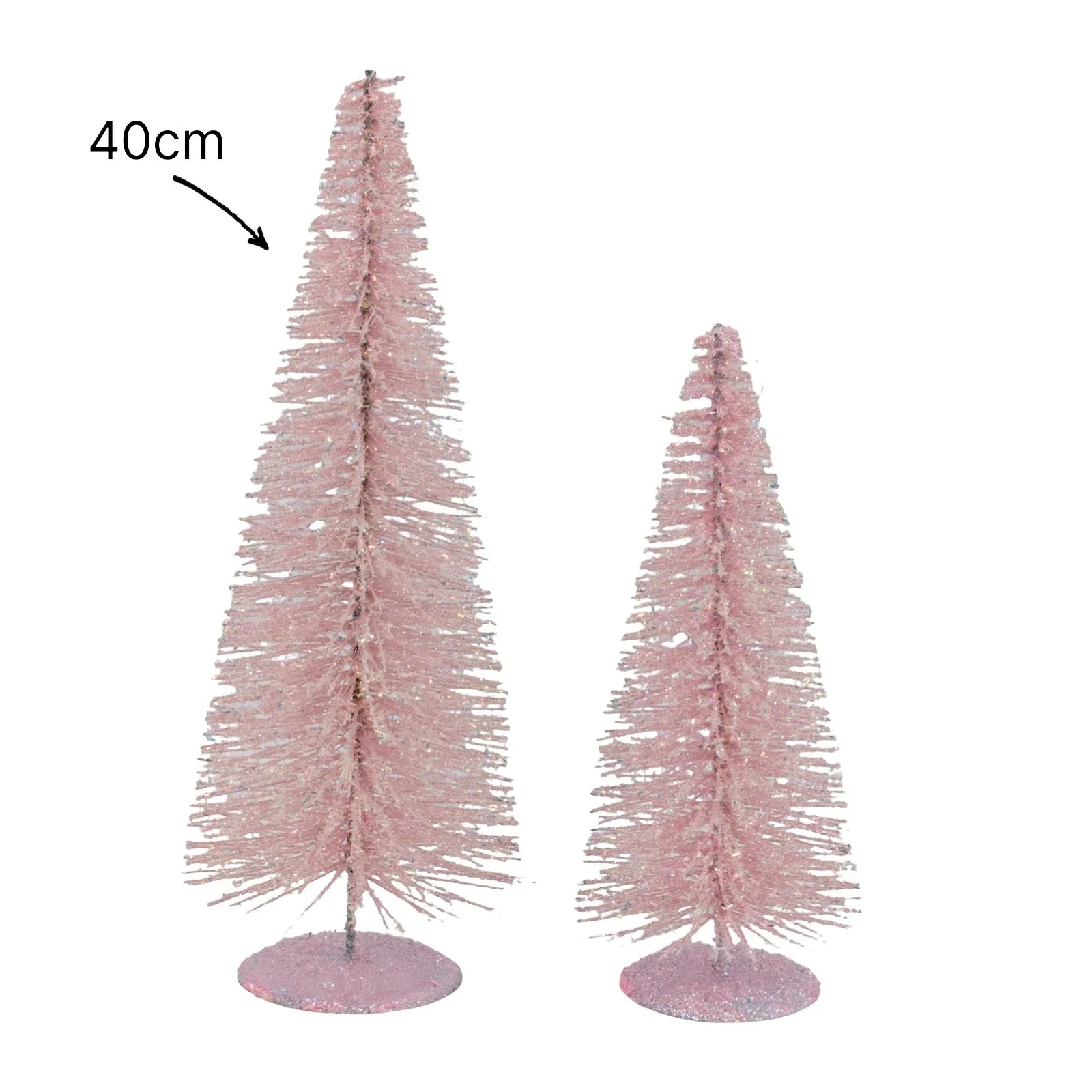 Bulk 12 Xmas Pink Iridescent Tree 15x40cm
