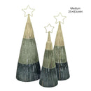 Bulk 4 Xmas Forest Green Paper Rope Tree Med 25x83cm